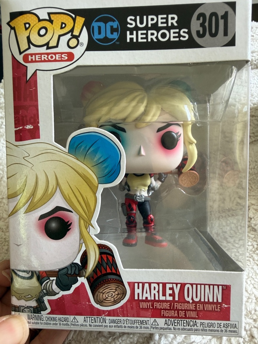 Funko Harley Quinn Vinyl Figure - Blonde, Red, Black, Blue #301